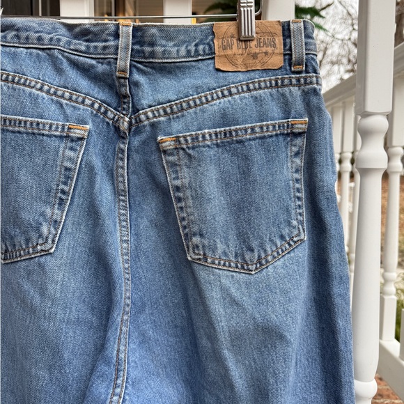 Vintage Gap 90s Reverse Gap Mom Straight Leg Denim Jeans Size 16 33.5” - Picture 7 of 9